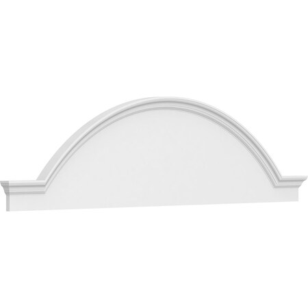 Ekena Millwork Segment Arch W/ Flankers Smooth Architectural Grade PVC Pediment, 86"W x 22-1/2"H x 2-1/2"P PEDPS086X225SGF00